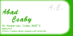 abad csaby business card